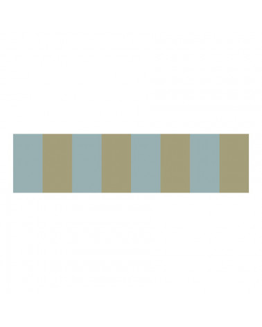 Frise murale à Grandes Rayures Bleu et Vert