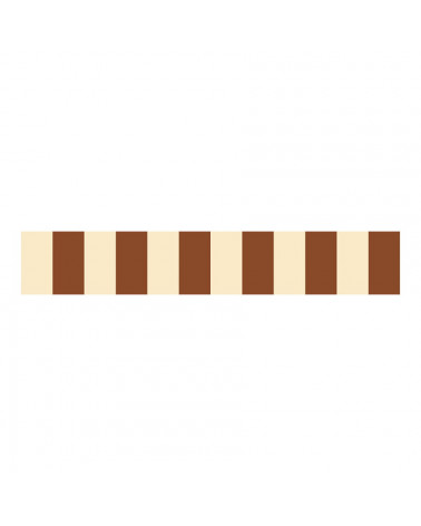 Frise murale à Fines Rayures Crème et Marron