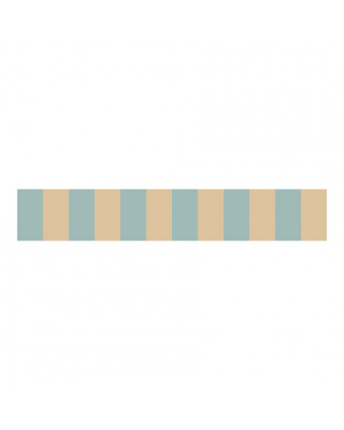 Frise murale à Fines Rayures Beige et Bleu