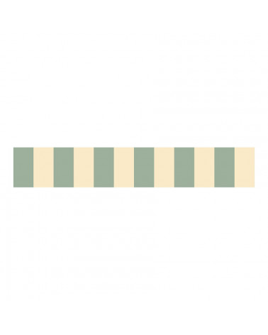 Frise murale à Fines Rayures Crème et Vert