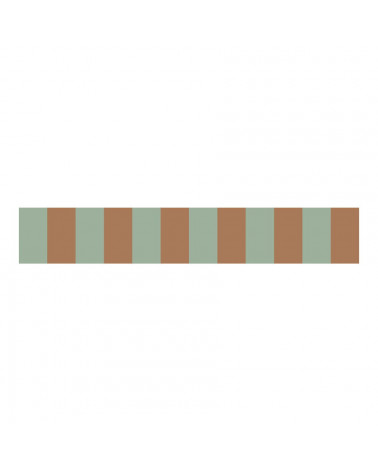 Frise murale à Fines Rayures Marron et Vert