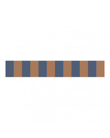 Frise murale à Fines Rayures Bleu Marine et Marron