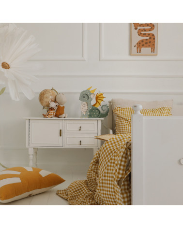 Lampe veilleuse en bois mini dragon - vert
