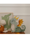 Lampe veilleuse en bois mini dragon - vert