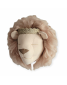 Trophée Lion en lin – light beige, crinière beige poudré