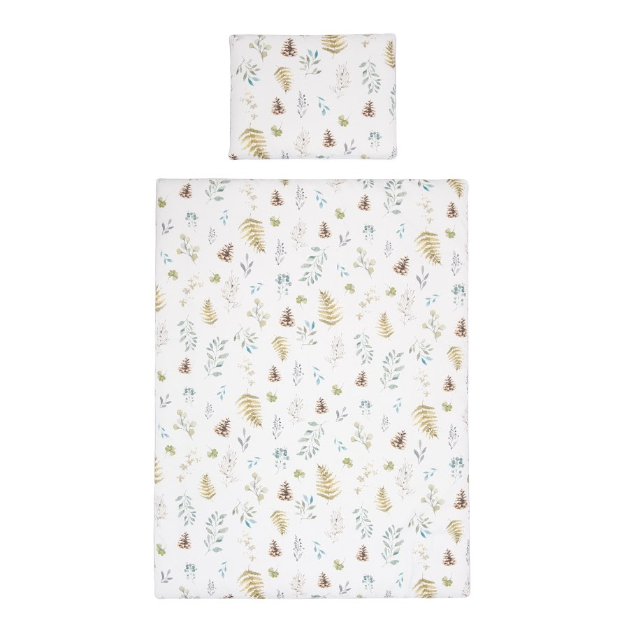Housse de couette et taie d'oreiller forêt feuilles