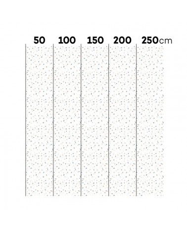 Papier peint enfant mini pois cannelle bleu