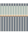 Papier Peint Enfant – Rayures Happy Bleu Marine et Vert Menthe