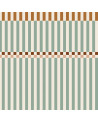 Papier Peint Enfant – Rayures Happy Vert et Cerise