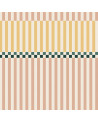 Papier Peint Enfant – Rayures Happy Rose Cerise et  Jaune Soleil