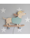 Applique enfant en bois - Teckel