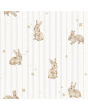 Papier Peint Enfant – Lapins Et Étoiles Dekornik
