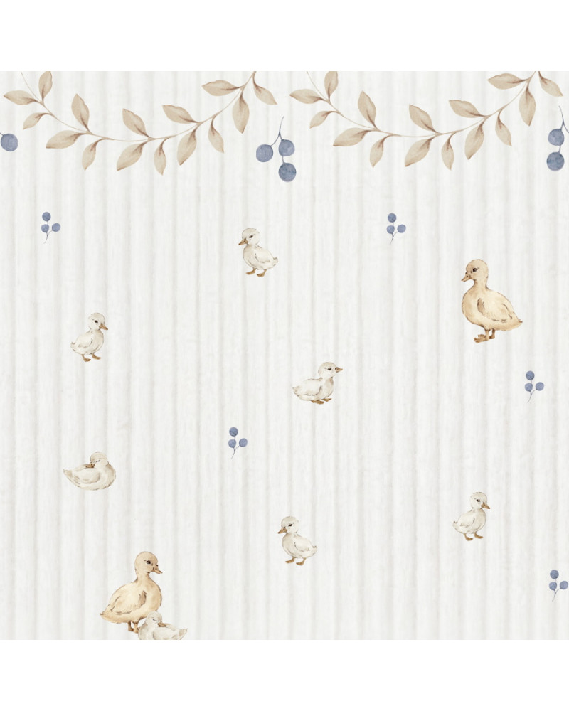 Papier Peint Enfant – Canetons et Ornement Champêtre Dekornik