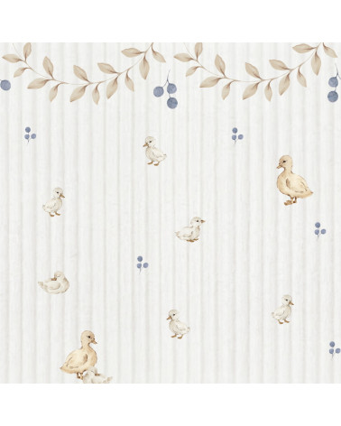 Papier Peint Enfant – Canetons et Ornement Champêtre Dekornik