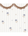 Echantillon Papier Peint Enfant – Fleurs Rétro Délicates et Ornement Dekornik