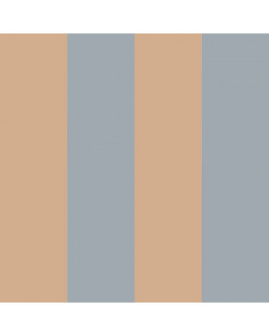 Echantillon Papier Peint Enfant – Rayures Bleu et Beige