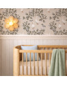 Papier peint enfant  - Jardin des Oies - Fond Gris Serein