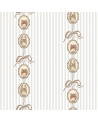 Papier peint enfant - Mini Portrait Noeud Vintage Beige