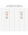 Papier peint enfant  - Grand Portrait Médaillon au Ruban Beige