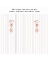 Papier peint enfant - Grand Portrait Médaillon au Ruban Rose