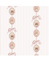 Papier peint enfant - Mini Portrait Noeud Vintage Rose