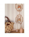 Papier peint enfant  - Grand Portrait Médaillon au Ruban Beige