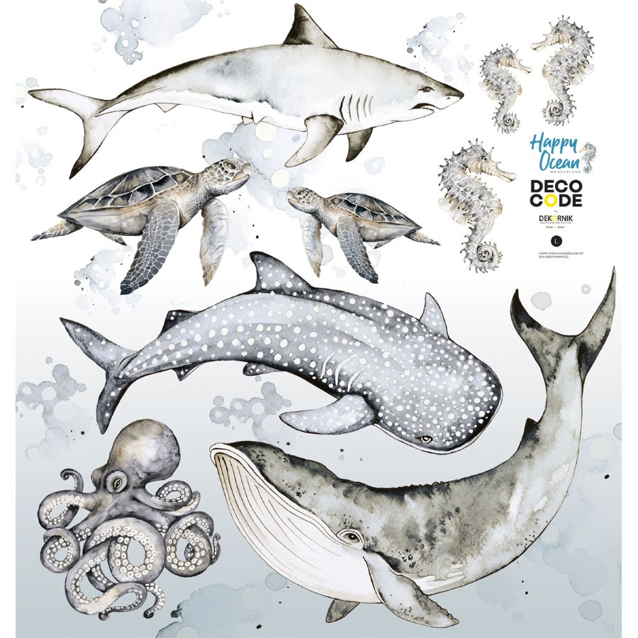 Stickers muraux enfant poissons des océans