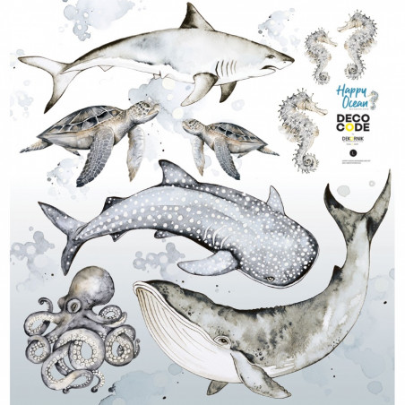Stickers muraux enfant poissons des océans