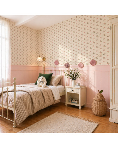 Papier peint enfant - Rose Trémière