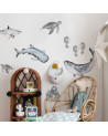 Sticker enfant poissons des océans