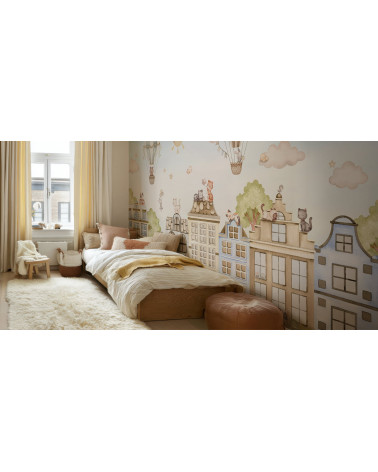 Papier peint enfant -  City Cats