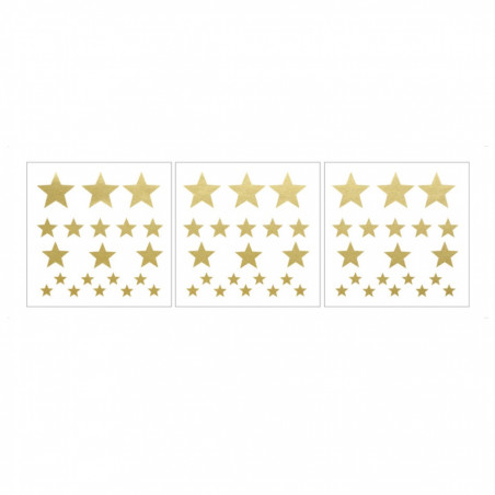 Stickers étoiles dorées, 60 pièces