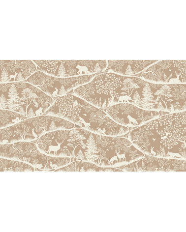Papier peint enfant - Nordic Nature Brown White