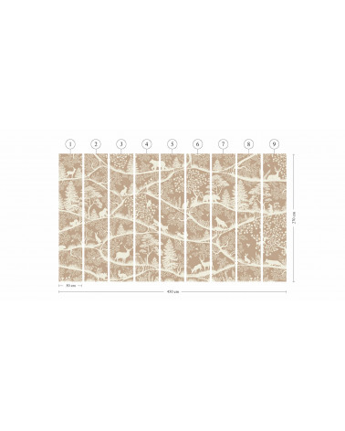 Papier peint enfant - Nordic Nature Brown White