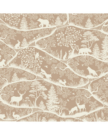 Papier peint enfant - Nordic Nature Brown White