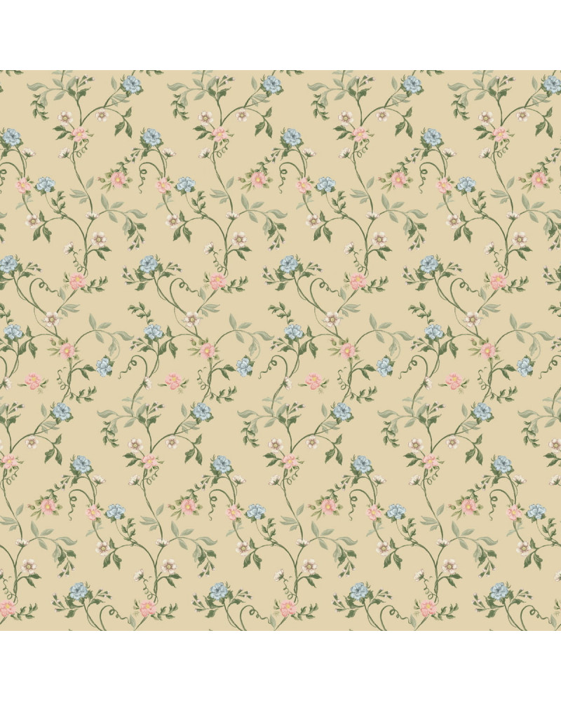 Echantillon Papier peint enfant - Guirlande Florale