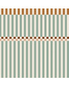 Echantillon Papier Peint Enfant – Rayures Happy Vert et Cerise