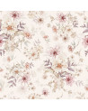 Echantillon Papier peint enfant fleurs avec une touche de violet