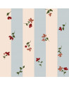 Echantillon papier peint - Fleurs de Paris et rayures