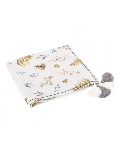 Couverture légère en bambou/lange forêt feuilles