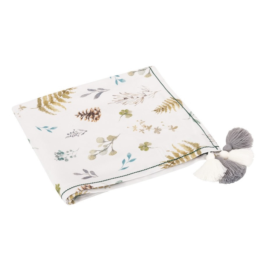 Couverture légère en bambou/lange forêt feuilles