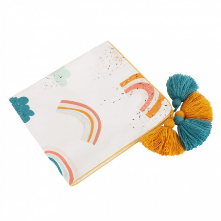couverture légère, lange en bambou motif arc-en-ciel