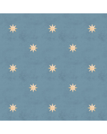 Papier peint Enfant Grandes Étoiles – Bleu Doux
