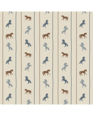Papier peint Enfant Chevaux et Petites Étoiles