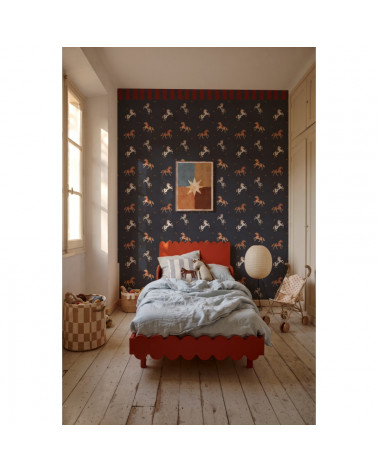 Papier peint Chevaux du Cirque Étoilé – Frise Rouge