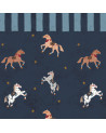 Papier peint Chevaux du Cirque Étoilé – Frise Bleue
