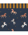 Papier peint Chevaux du Cirque Étoilé – Frise Ocre