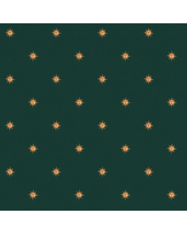 Papier peint Soleil Vintage – Vert Forêt