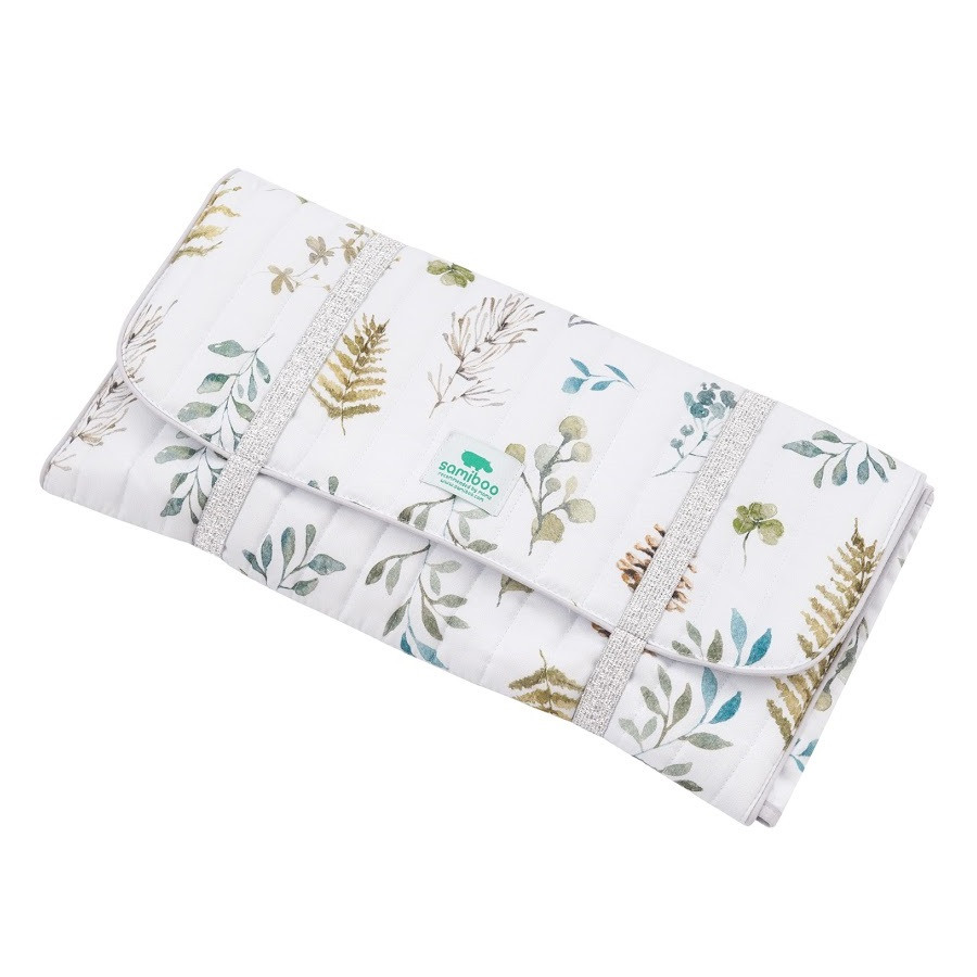 Tapis à langer de voyage, motif forêt feuilles