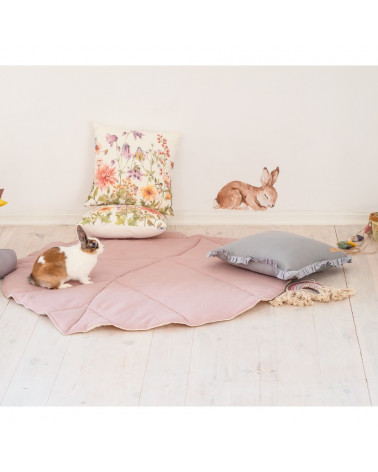 Tapis de jeu en forme de feuille rose poudré